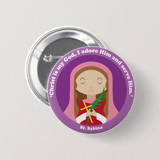 St. Sabina Ronde Button 5,7 Cm (Voorkant /achterkant)