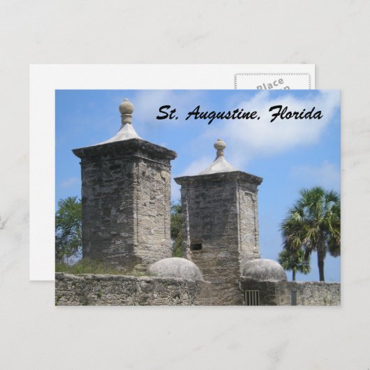 St Saint Augustine Florida Briefkaart (Voorkant / Achterkant)