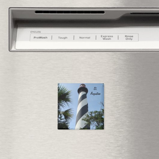 St. Saint Augustine Vuurtoren Foto Magneet (Insitu (Vaatwasser))