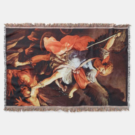 St Saint Michael Archangel Angel Throw Blanket Deken (Voorkant)