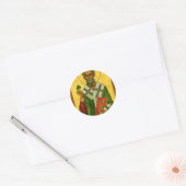 St Saint Patrick Portrait Ronde Sticker (Envelop)