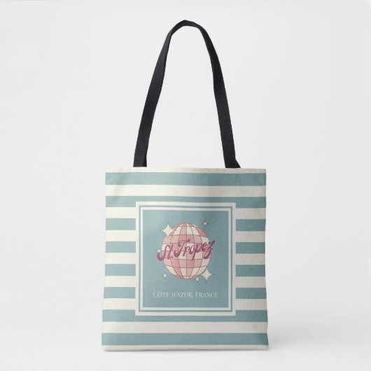 St Saint Tropez strand boodschappentas feestdagen Tote Bag (Voorkant)