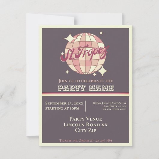 St Saint Tropez thema zomer feest viering Kaart (Voorkant)