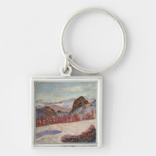 St. Sauves d'Auvergne, c.1900 (olie op het paneel) Sleutelhanger