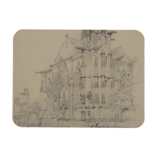 St. Sauveur, Dives, Normandy, c.1821 Magneet (Horizontaal)