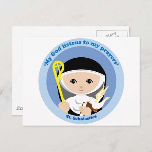 St. Scholastica Briefkaart (Voorkant / Achterkant)