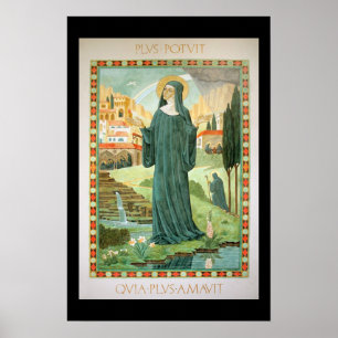 St. Scholastica en Benedict Poster