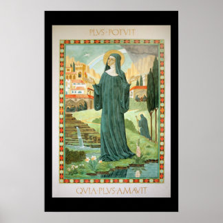 St. Scholastica en Benedict Poster