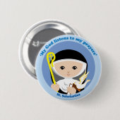 St. Scholastica Ronde Button 5,7 Cm (Voorkant /achterkant)