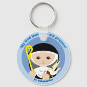 St. Scholastica Sleutelhanger (Voorkant)