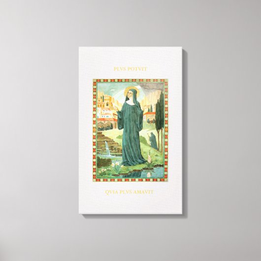 St. Scholastica & St. Benedict Canvas Afdruk (Voorkant)