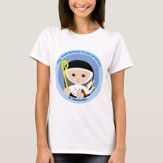 St. Scholastica T-shirt (Voorkant)