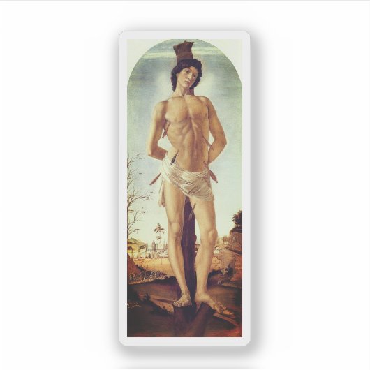 St. Sebastiaan door Boticelli, 1474 Sticker (Voorkant)