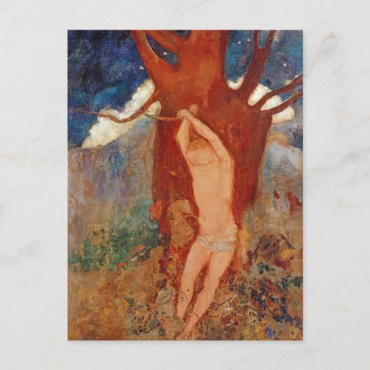 St. Sebastiaan door Odilon Redon Briefkaart (Voorkant)