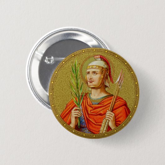 St. Sebastiaan (SNV 24) Ronde Button 5,7 Cm (Voorkant /achterkant)