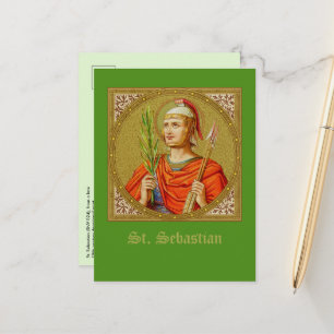 St. Sebastiaan (SNV 24) (vierkant beeld) Verticaal Briefkaart