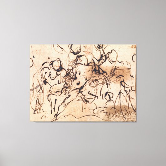 St. Sebastiaan verzorgd door de vrouwen of De dood Canvas Afdruk (Voorkant)