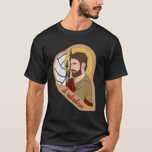 St Sebastian Archery Archer Catholic Patron Saint  T-shirt (Voorkant)