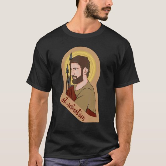 St Sebastian Boogschieten Boogschutter Katholiek P T-shirt (Voorkant)