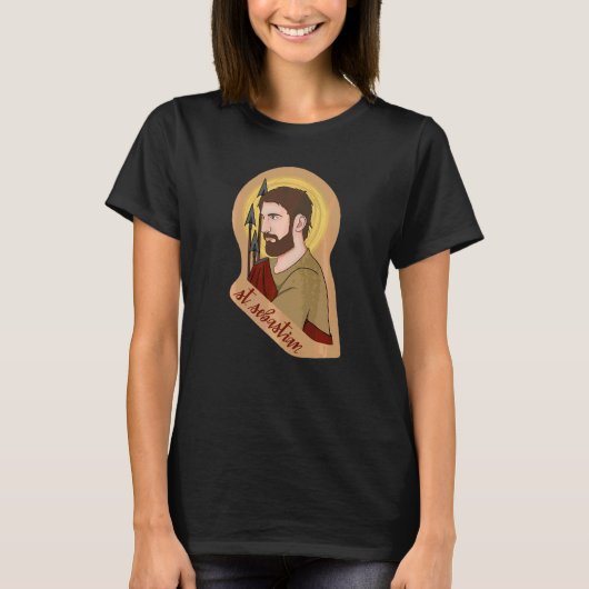 St Sebastian Boogschieten Boogschutter Katholieke  T-shirt (Voorkant)