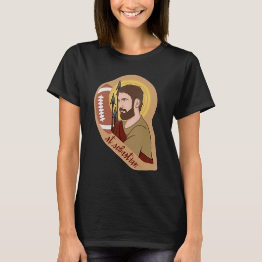 St Sebastian Boogschutter Boogschutter Katholieke T-shirt (Voorkant)