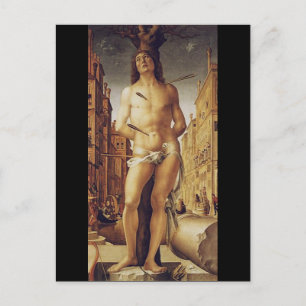 St Sebastian by Liberale Da Verona Briefkaart