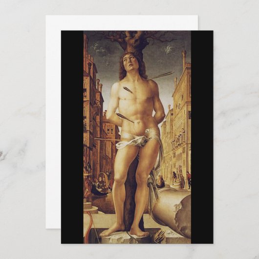 St Sebastian by Liberale Da Verona Kaart (Voorkant / Achterkant)
