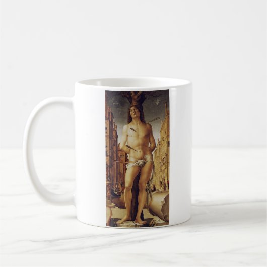 St Sebastian by Liberale Da Verona Koffiemok (Links)