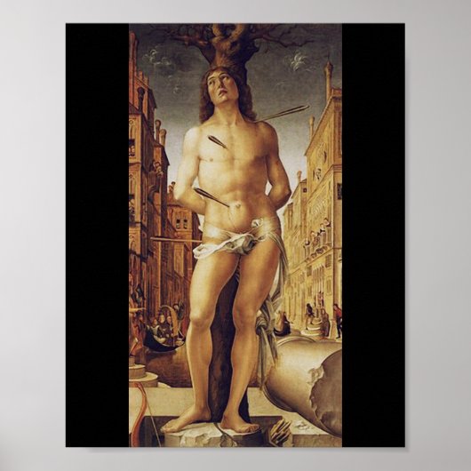 St Sebastian by Liberale Da Verona Poster (Voorkant)