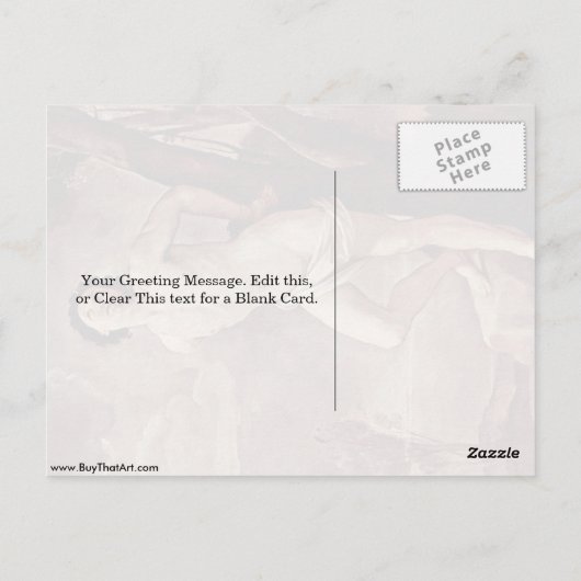 St. Sebastian door Guido Reni Briefkaart (Achterkant)