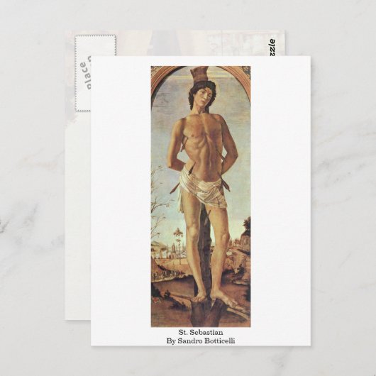 St. Sebastian door Sandro Botticelli Briefkaart (Voorkant / Achterkant)