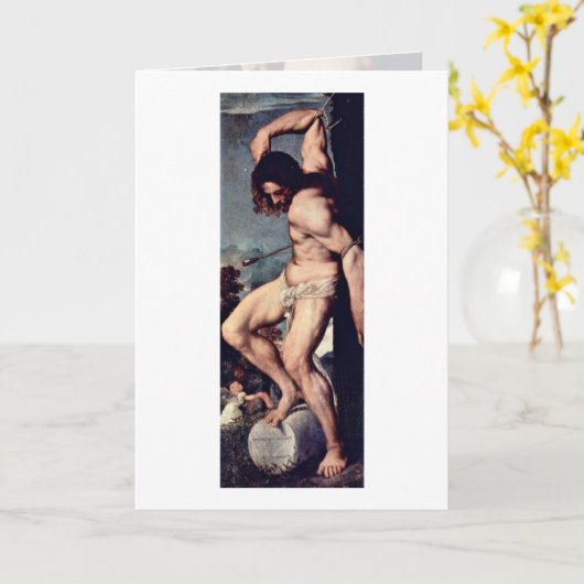 St. Sebastian door Titian Kaart (Gele Bloem)
