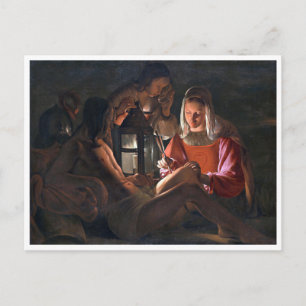 St. Sebastian Embraced by Irene, La Tour Briefkaart