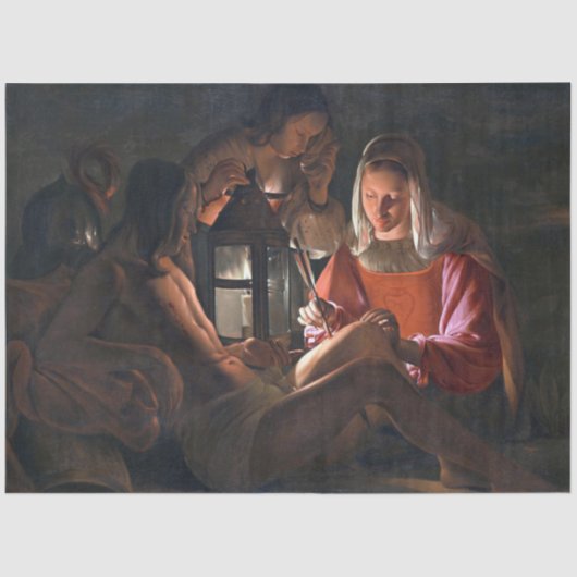 St. Sebastian Embraced by Irene, La Tour Tissuepapier (Voorkant)