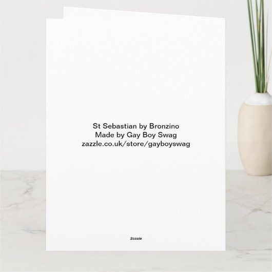 St Sebastian Fine Art Groetjes Kaart (Achterkant)