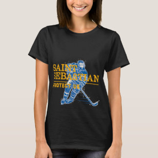 St Sebastian Hockey Patron Saint of Sports Athlete T-shirt