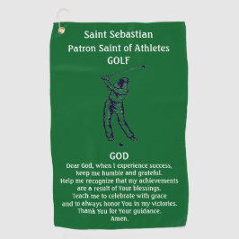 St. Sebastian Patron St. Atleten Golf Katholiek Golfhanddoek