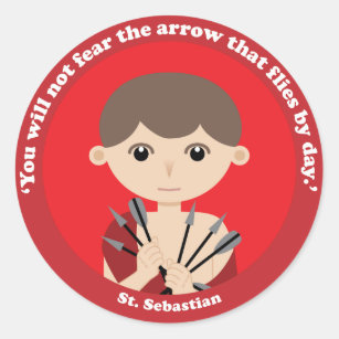 St. Sebastian Ronde Sticker