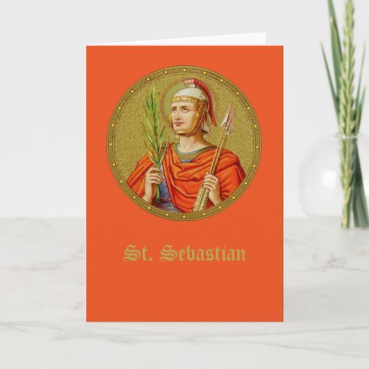 St. Sebastian (SNV24) (RndIm) Blank Wenskaart Kaart (Voorkant)