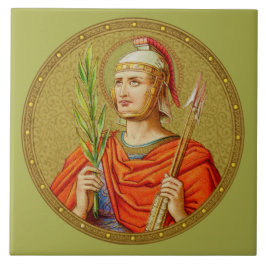 St. Sebastian (SNV 24) (Ronde Afbeelding) Tegel 2 Tegeltje