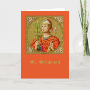 St. Sebastian (SNV 24) (SqIm) Vert Blank Groet Kaart