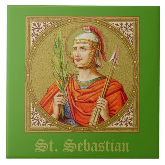 St. Sebastian (SNV 24) Tile 3 Tegeltje (Voorkant)
