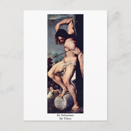 St. Sebastian van Titian Briefkaart (Voorkant)