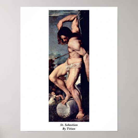 St. Sebastian van Titian Poster (Voorkant)