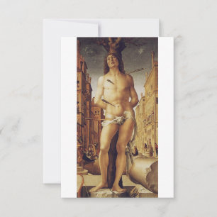 St Sebastianus door Liberale Da Verona Bedankkaart