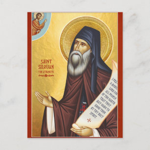 St. Silouan de Athonitische Orthodoxe Christelijke Briefkaart