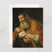 St. Simeon presenteert de Baby Christus Briefkaart (Voorkant / Achterkant)