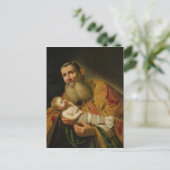 St. Simeon presenteert de Baby Christus Briefkaart (Staand voorkant)