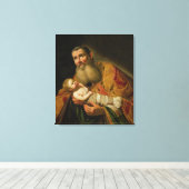 St. Simeon presenteert de Baby Christus Canvas Afdruk (Insitu (Houten vloer))