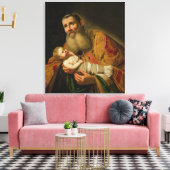 St. Simeon presenteert de Baby Christus Canvas Afdruk (Insitu (Woonkamer))